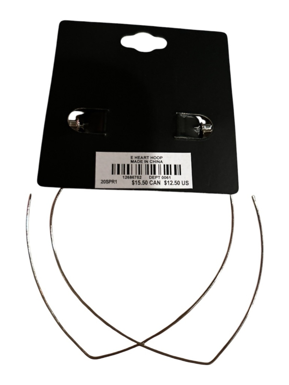 torrid Silver Heart Hoop Earrings - Picture 3 of 3